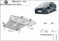 Unterfahrschutz BMW 5 Saloon (E39) - Blech
