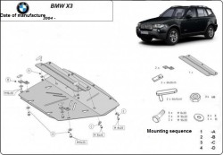Schutz für Kühler BMW X3 (E83) E83 - Blech