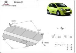 Unterfahrschutz CITROËN C3 II Box Body / Hatchback (SC_) - Blech