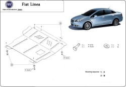 Unterfahrschutz Motorschutz FIAT LINEA (323_, 110_) all - Stahl