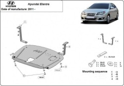 Unterfahrschutz Motorschutz HYUNDAI ELANTRA Coupe (JK) - Stahl