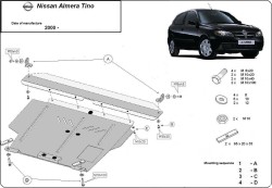 Unterfahrschutz Motorschutz NISSAN ALMERA TINO MPV (V10) 1.5 | 2.0 - Stahl