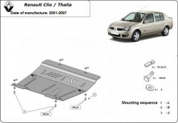 Unterfahrschutz RENAULT CLIO II Hatch (BB0/1/2_, CB0/1/2_) - Blech