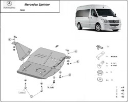 Unterfahrschutz MERCEDES-BENZ SPRINTER 3,5-T Minibus (906) - Blech