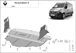 Unterfahrschutz Motorschutz NISSAN INTERSTAR Van (X62B) all - Stahl
