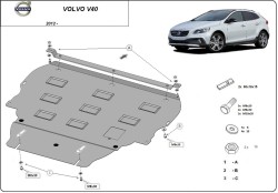 Unterfahrschutz VOLVO V40 Box Body / Hatchback (525, 526) - Blech
