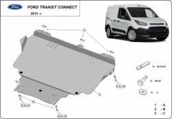 Unterfahrschutz Motorschutz FORD FOCUS III Box Body / Hatchback - Stahl