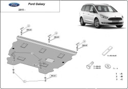 Unterfahrschutz Motorschutz FORD MONDEO V Hatchback (CE) - Stahl