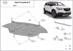 Unterfahrschutz Motorschutz OPEL CROSSLAND X Van - Stahl