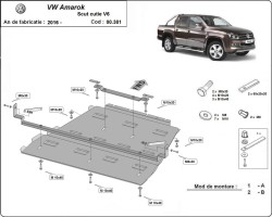 Schutz für Differential und Getriebeschutz VOLKSWAGEN AMAROK Platform/Chassis (S1B, S6B, S7B) - Stahl