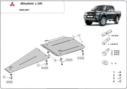 Schutz für Differential und Schaltgetriebeschutz MITSUBISHI L 200 - Blech